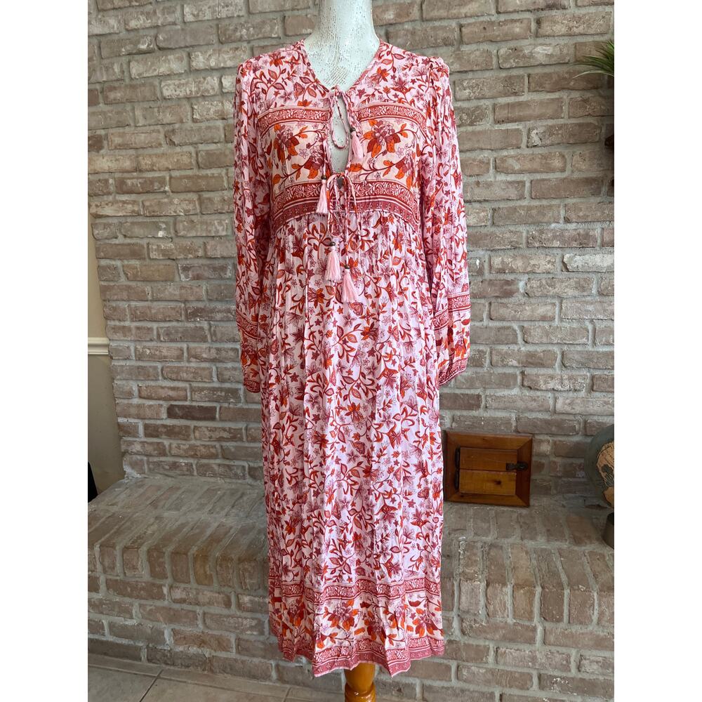 R.Vivimos bohemian style dress. Sz L - Picture 3 of 3